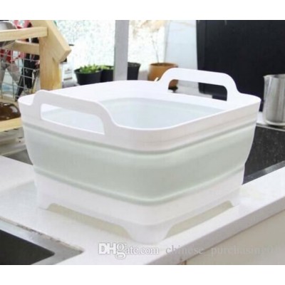 Collapsible Dish Tub Large Pop Up Portable Washing Basin Perfect for RV Sink Best Dish Tub Kitchenware Foldable Food Strainers A