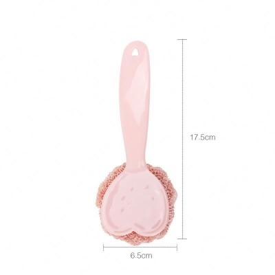 PP Non-stick Pan Cleaning Brush Heart Shape Long Handle Kitchen Accessories Pot Dish Bowl Oil-free Detachable Brush