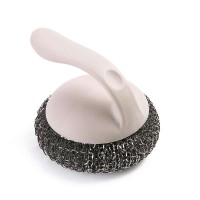 Stainless Steel Kitchen Cleaning Brush With Plastic Handle For Pan Cleaning Nylon brush